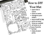 Wild One First Birthday Activity Placemat Printable, Jungle Safari Birthday Activity
