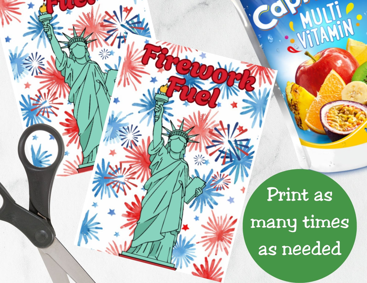 Firework Fuel Capri Sun Labels Printable