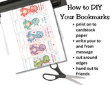 Printable Dinosaur Valentine Bookmarks for Kids