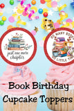 Book Cupcake Topper Printables