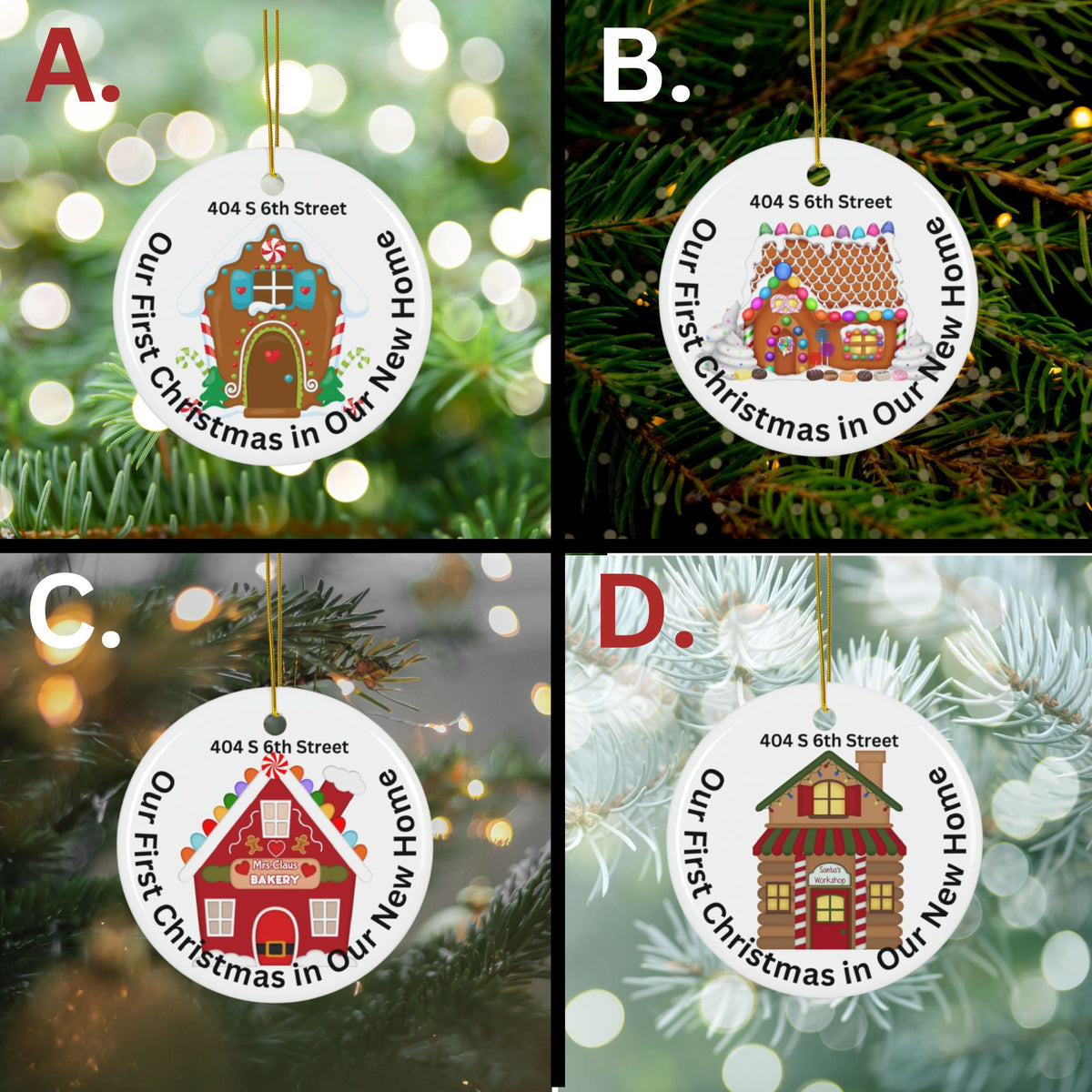 First Christmas in a New Home Custom Christmas Ornament