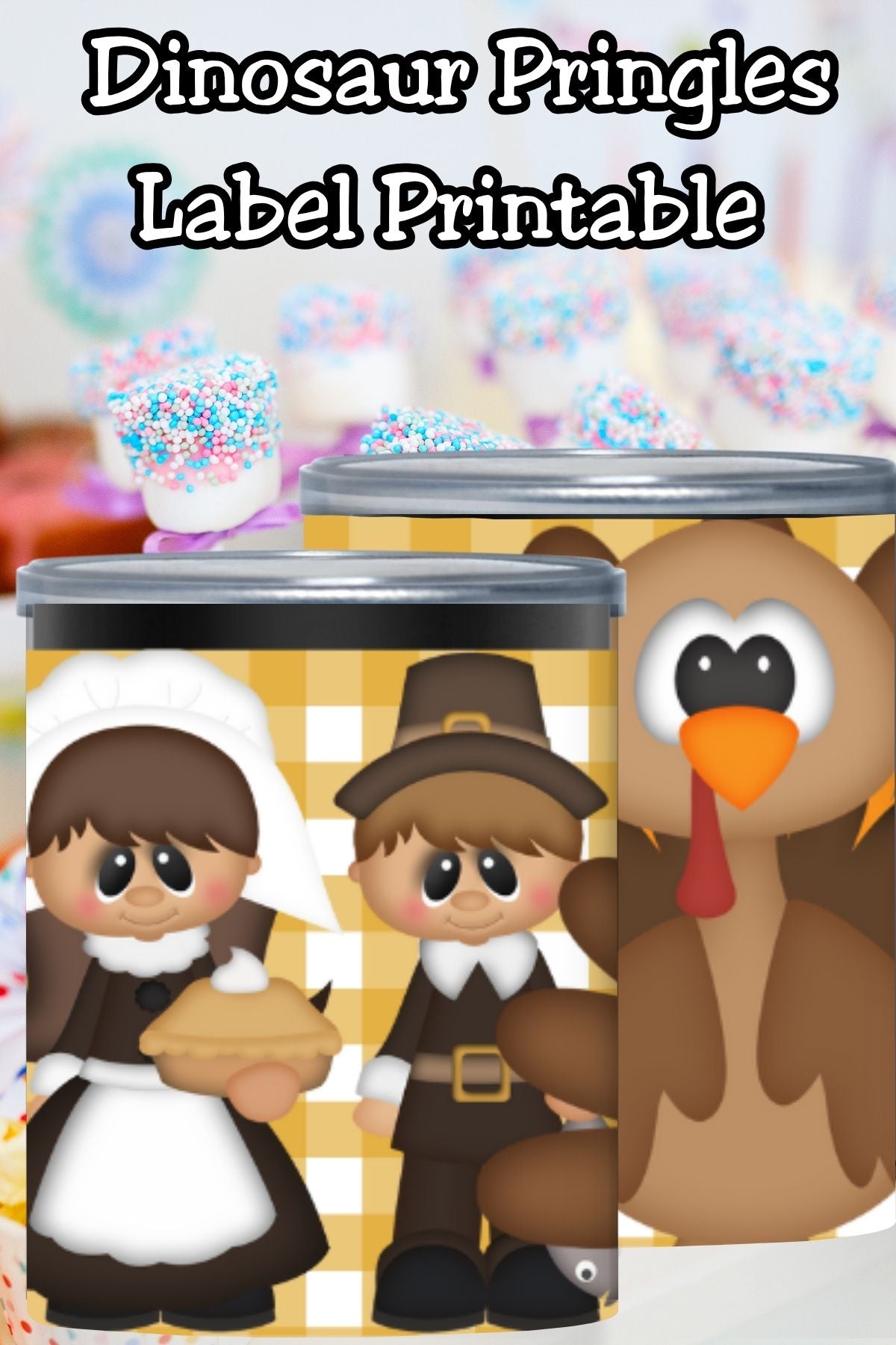 Pilgrim Thanksgiving Pringles Label Printable