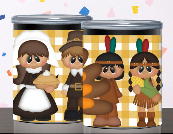 Pilgrim Thanksgiving Pringles Label Printable