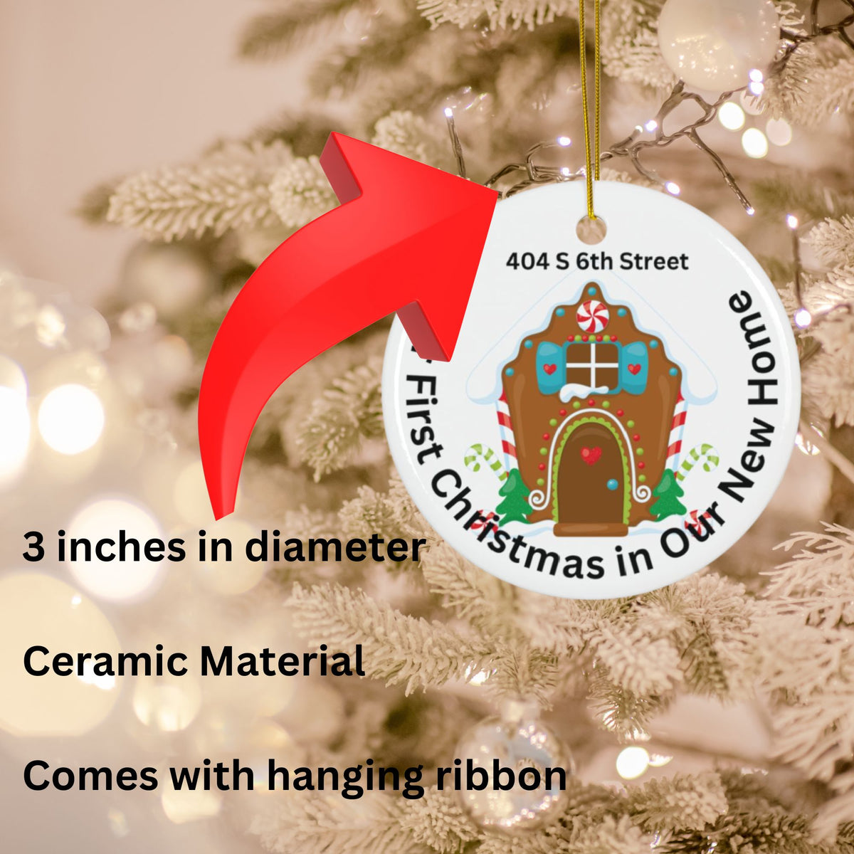 First Christmas in a New Home Custom Christmas Ornament