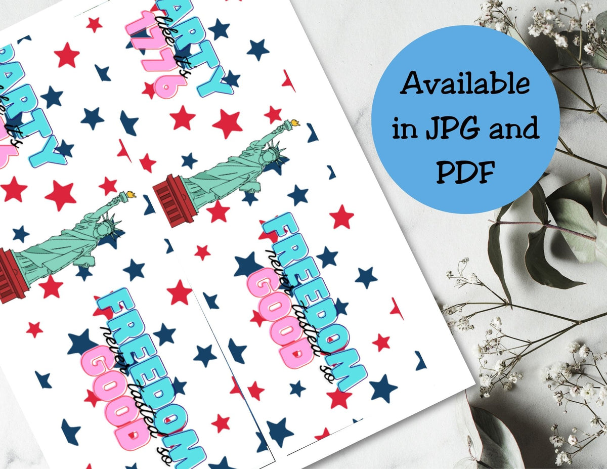 Freedom Never Tasted So Good Pringles Can Wrapper Printable | 4th of July Party Favor | USA 250 Snack Label