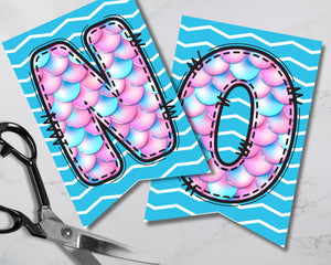 Mermaid Scales Pennat Banner