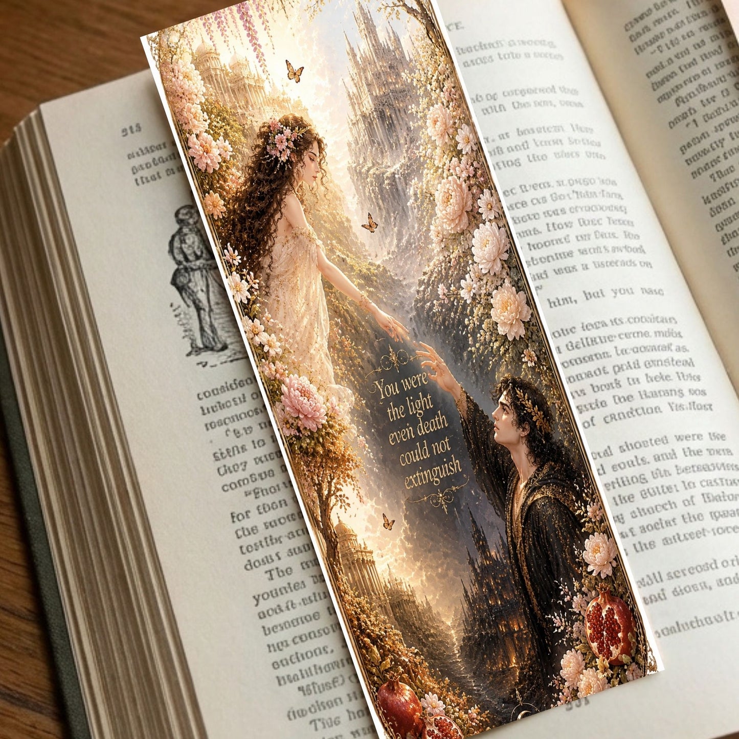 Hades and Persephone Printable Bookmark Set | Dark Romance Fantasy Bookmarks | Romantasy Reader Gift Digital Download