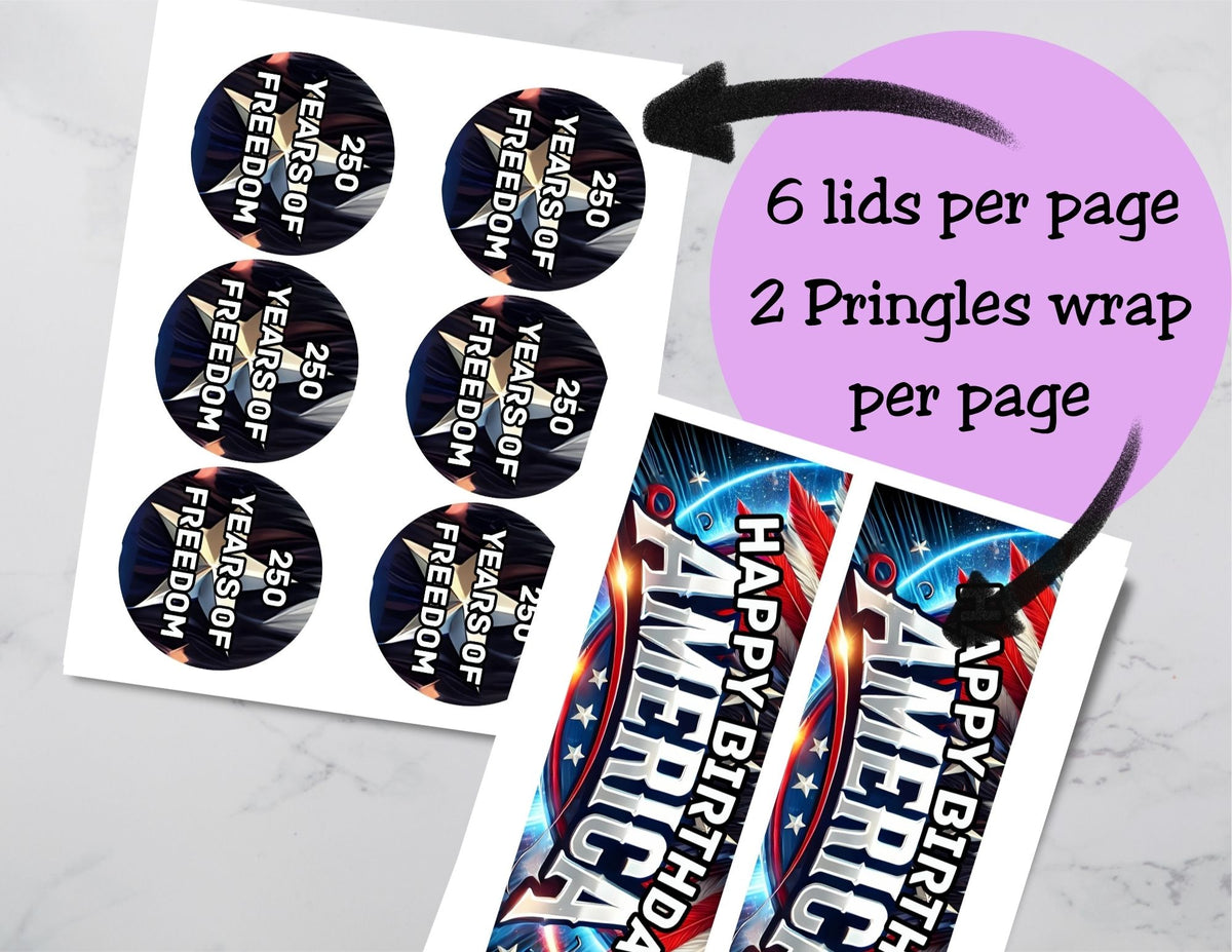 250th Birthday of America Pringles Label