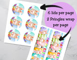 Easter Pringles Can Label & Lid – Bunny Easter Snack Wrap Printable