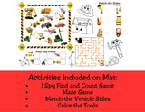 Construction Birthday Placemat – Printable Party Activity