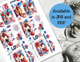 USA 250 Pringles Can Labels – 4th of July Party Favor Printable