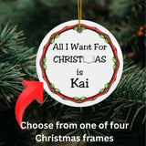 Personalized Book Boyfriend Christmas Ornament for Book Lovers