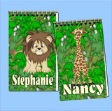 Jungle Animals Safari Party Personalized Notebook Party Favors
