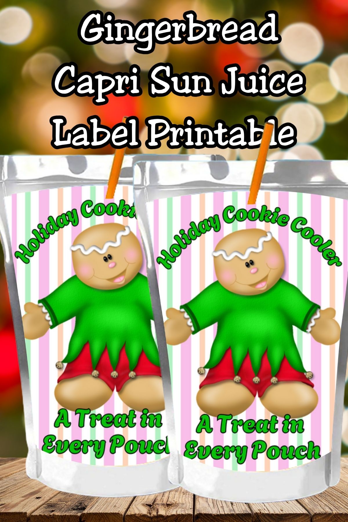 Sweet Gingerbread Capri Sun Label Printable