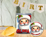 Santa Pringles Label Printables