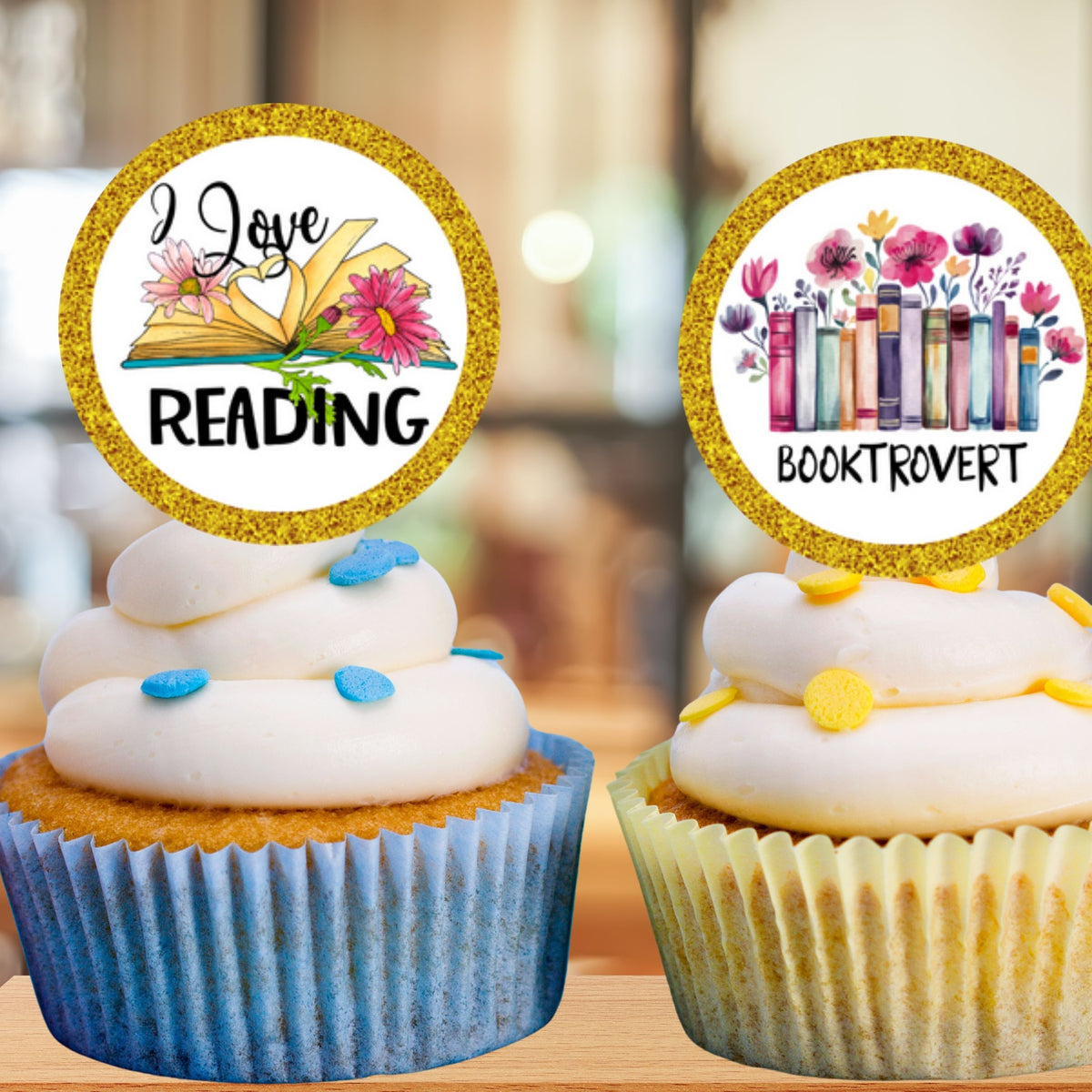Book Lover Cupcake Topper Printable