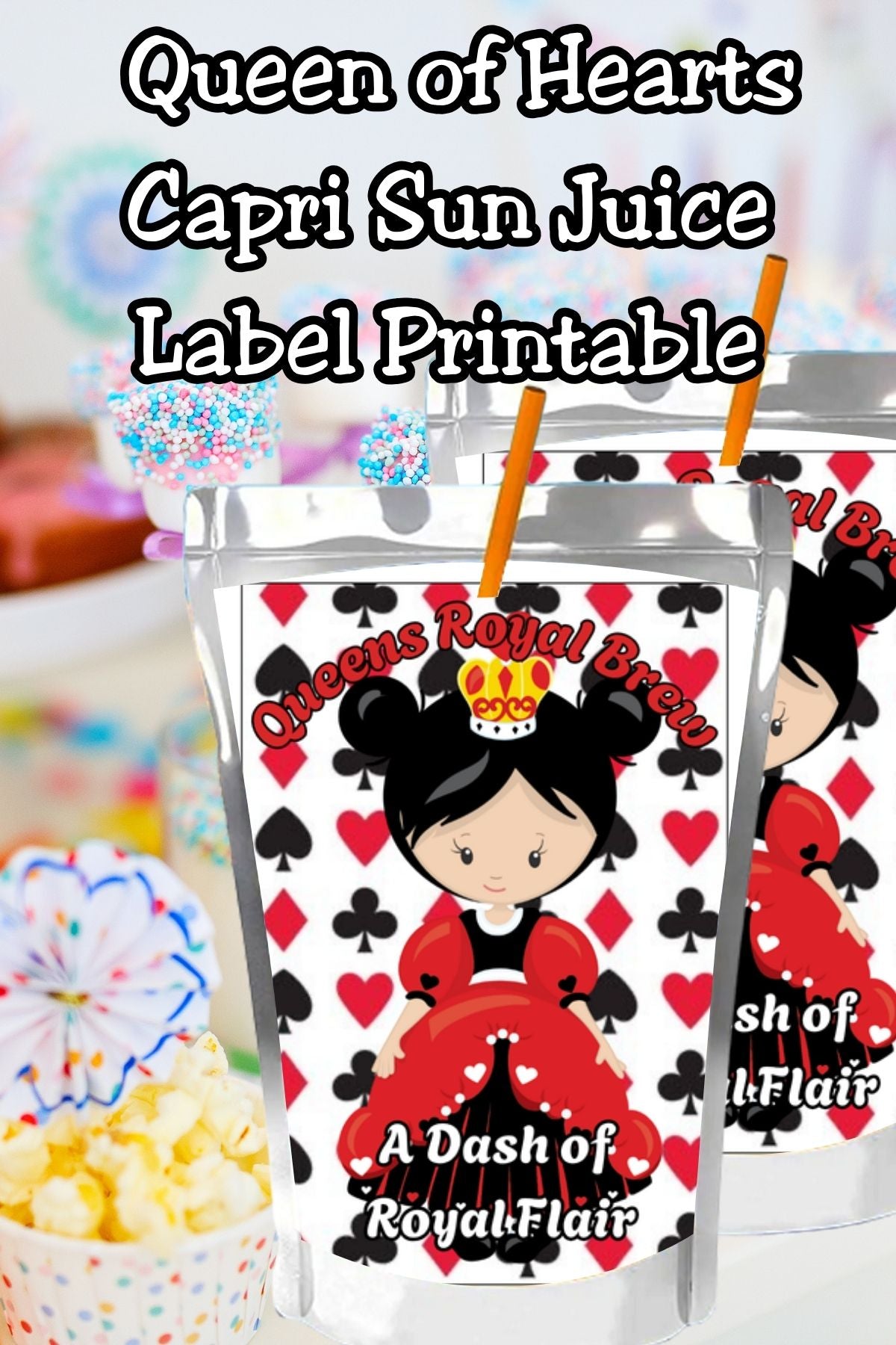 Alice in Wonderland Capri Sun Printable Labels