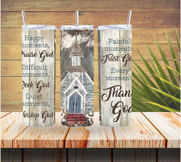 Thank God 20 ounce Stainless Steel Tumbler   *568