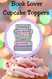 Book Lover Cupcake Topper Printable