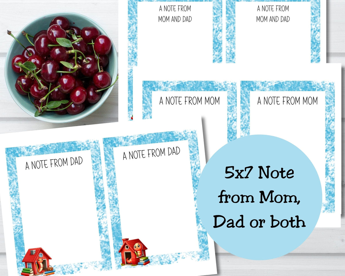 Bookworm Back to School Breakfast Printable Set