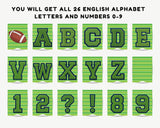 Lime Green and Blue Football Pennant Banner Printable