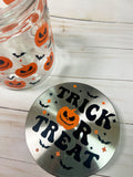 Spooky Pumpkin and Bats Candy Jar