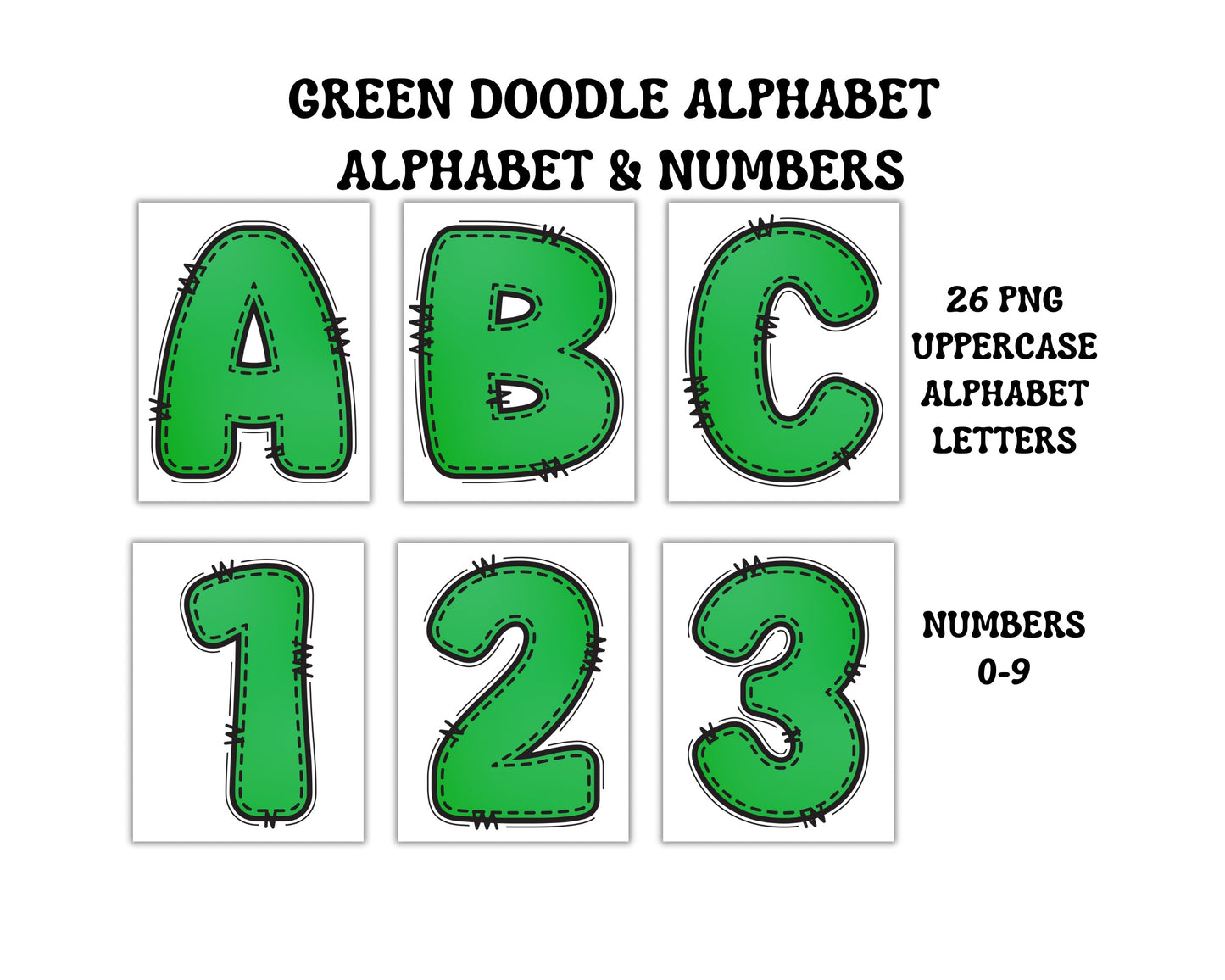 Primary Colors Doodle Alphabet