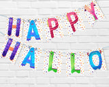 Monster Dots Halloween Party Pennant Banner Printable