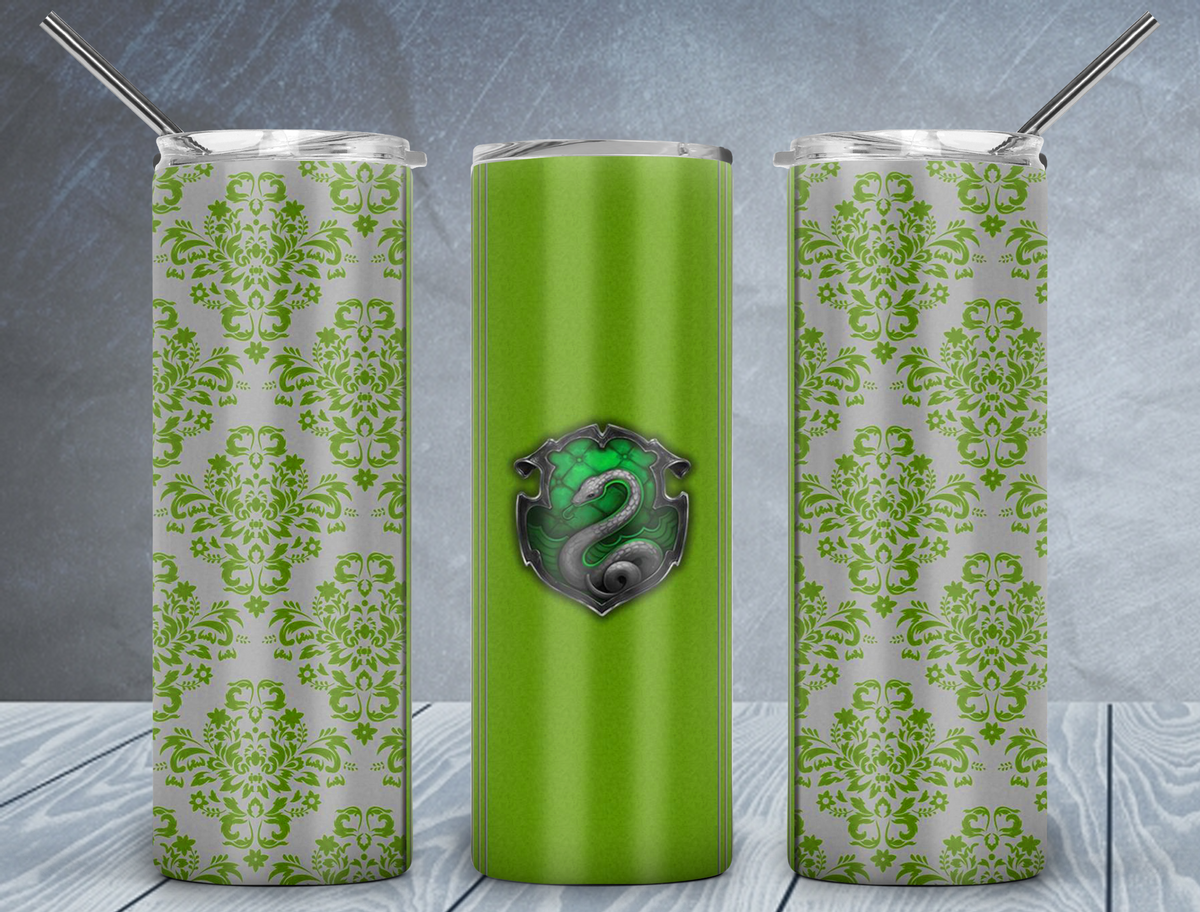 Damask Stripe Slytherin Harry Potter Tumbler