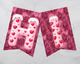 Valentine Alphabet Pennant Banner Letters Printable