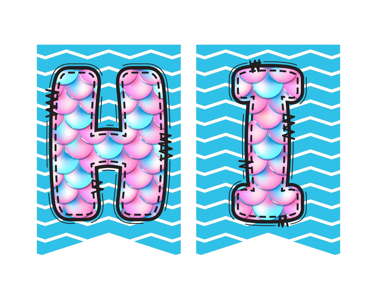 Mermaid Scales Pennat Banner