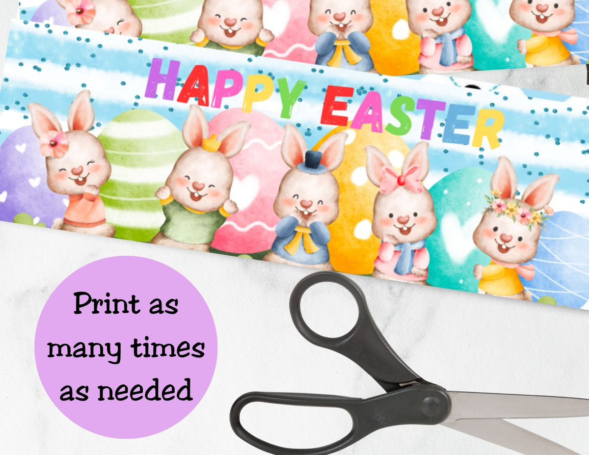 Easter Pringles Can Label & Lid – Bunny Easter Snack Wrap Printable