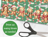 Gingerbread Pringles Can Label Printable – Kids Christmas Party Favor