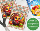 Gobble Gobble Punch Thanksgiving Capri Sun Label Printable