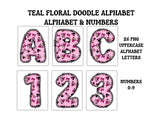 Mickey Heads Doodle Alphabet Clip Art for Parties, Nursery Decor