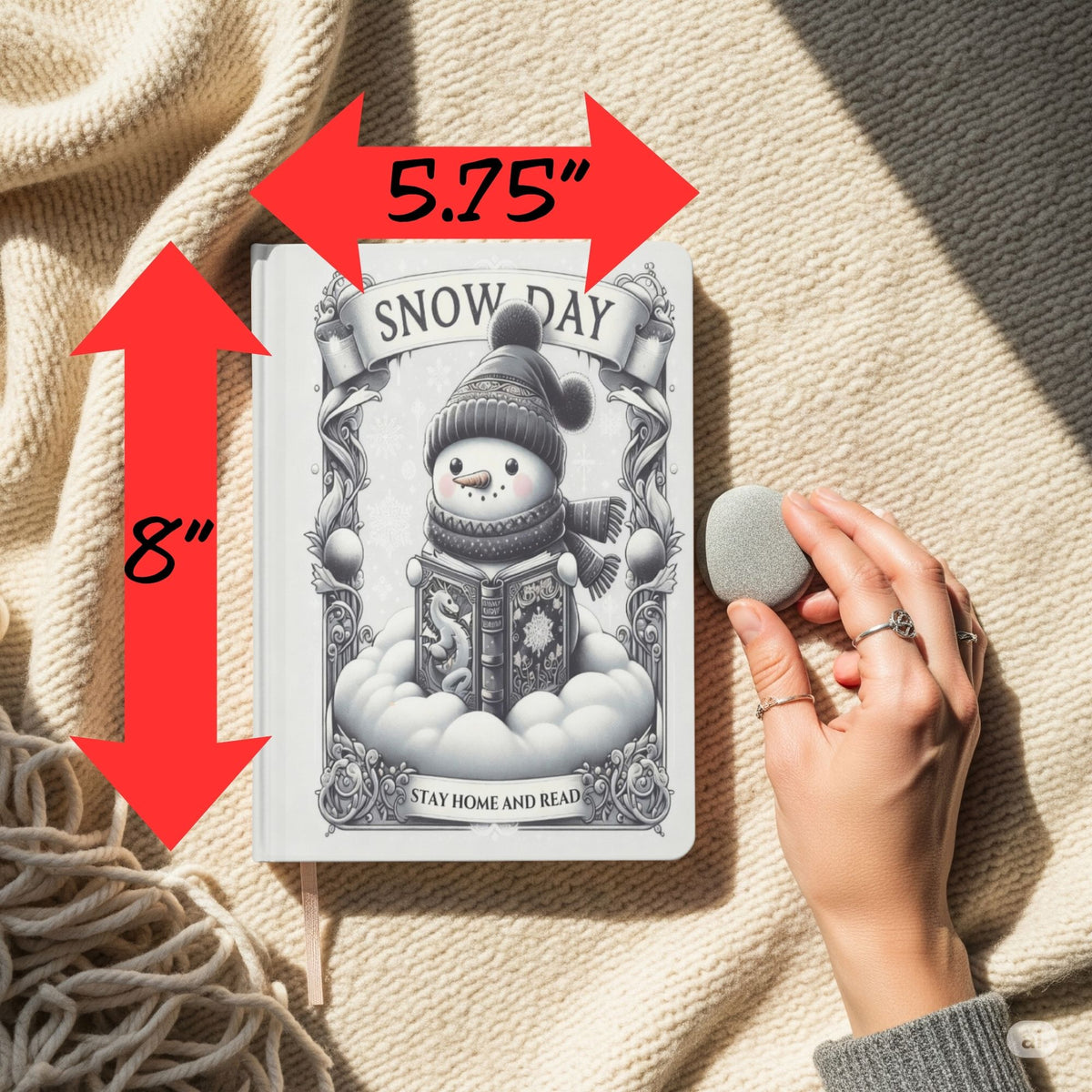 Snow Day Book Lover Notebook Journal
