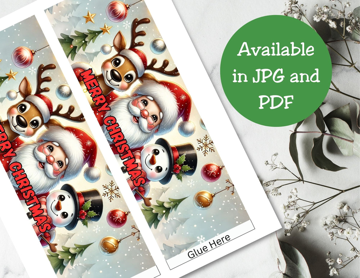 Santa Pringles Label Printables