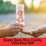 Printable Dinosaur Valentine Bookmarks for Kids