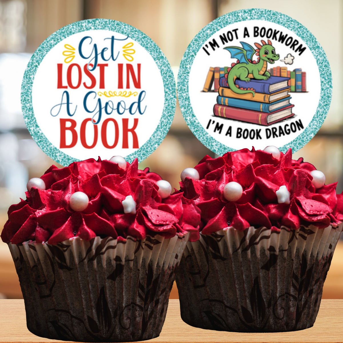 Book Lover Cupcake Topper Printable
