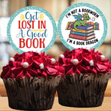 Book Lover Cupcake Topper Printable