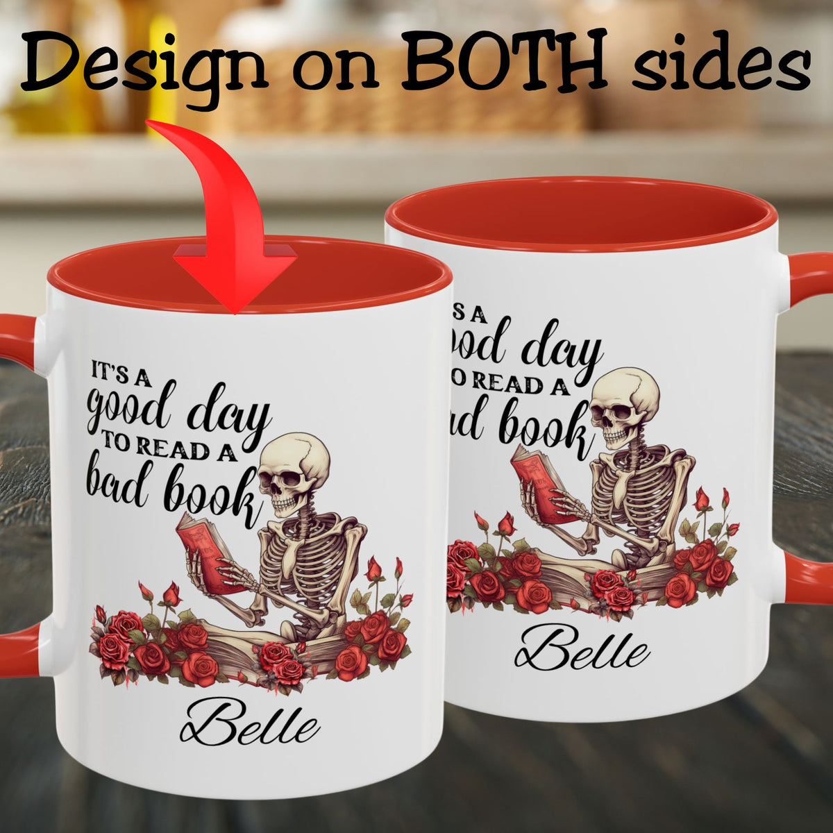 Good Day to Read a Bad Book Lovers Personalized Mug
