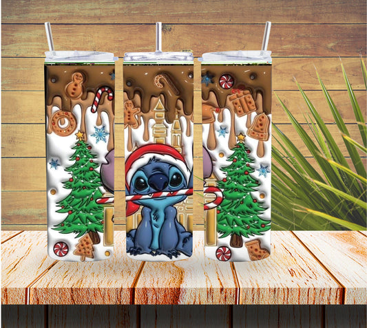 Cocoa Stitch 3D Christmas 20 ounce Stainless Steel Tumbler   *620