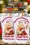 Sweet Gingerbread Capri Sun Label Printable