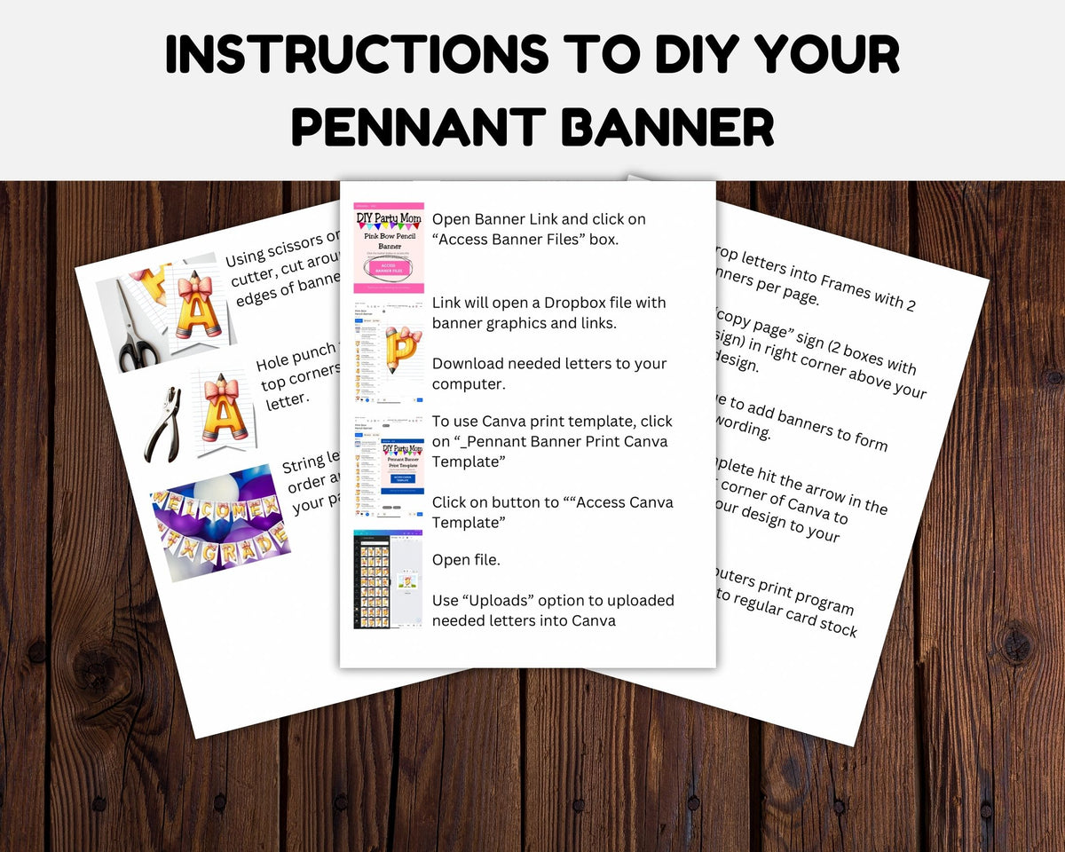 Pink Zombie Halloween Pennant Banner Printable