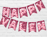 Valentine Alphabet Pennant Banner Letters Printable