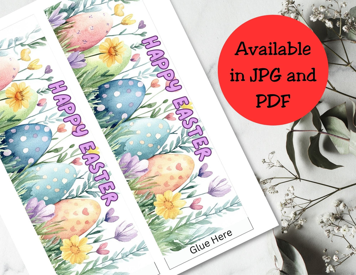 Easter Pringles Can Label & Lid, Watercolor Easter Egg Snack Wrap Printable
