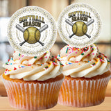Softball Season Cupcake Toppers Printable