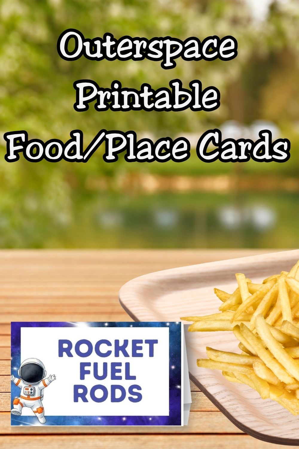 Outer Space Food Tent Cards Printable