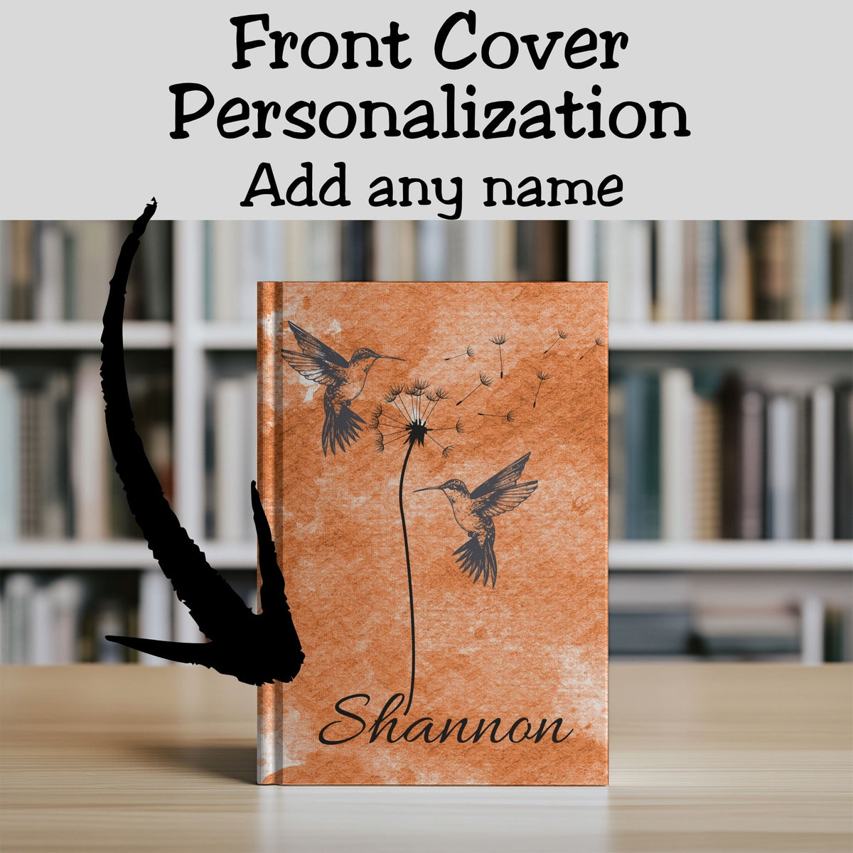 Hummingbird with Dandelion Seeds Personalized Journal