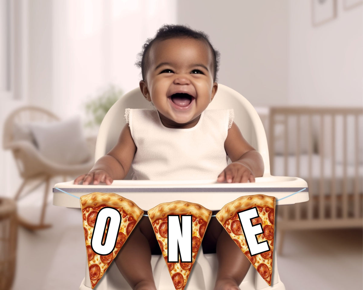 Pizza Slice Pennant Banner Printable + Canva Template